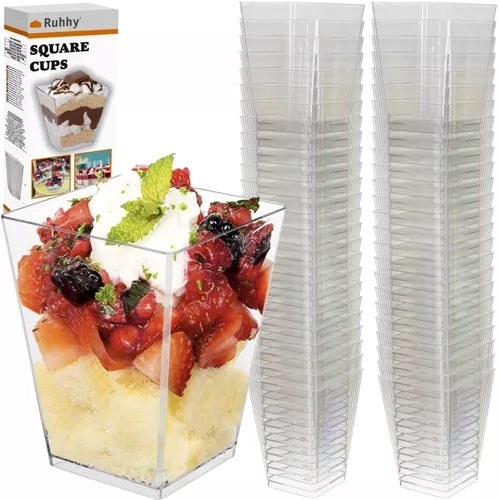 Eckige Becher - 50 Stk. 120ml Ruhha 21164