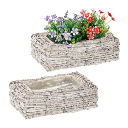 Quadratischer Blumentopf - 2er-Set
