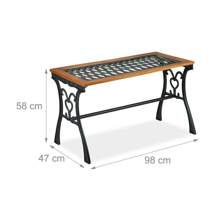 Table de jardin carrée