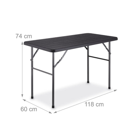 Table de jardin carrée aspect bois