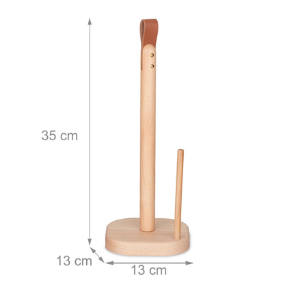 Porte-rouleau de papier essuie-tout carré en bois