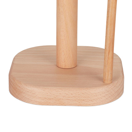 Porte-rouleau de papier essuie-tout carré en bois