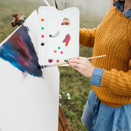 Palette de mélange carrée en plastique