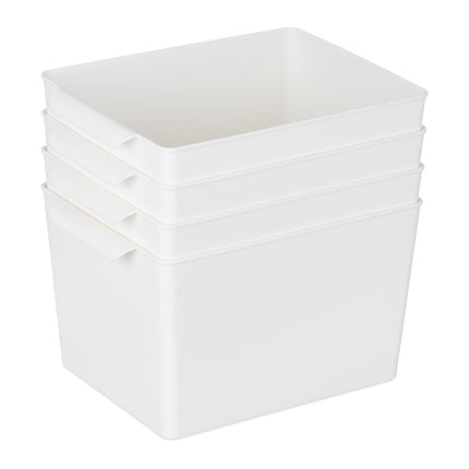 Square storage box in set of 4