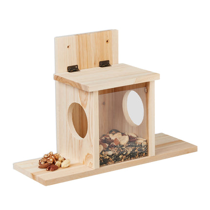 Squirrel feeder with 2 inputs