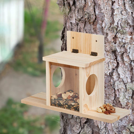 Squirrel feeder with 2 inputs