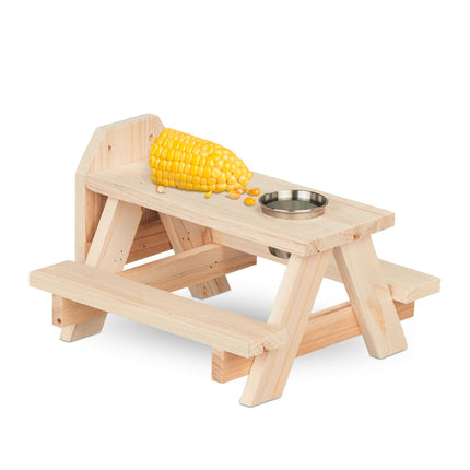 Squirrel table with water trough