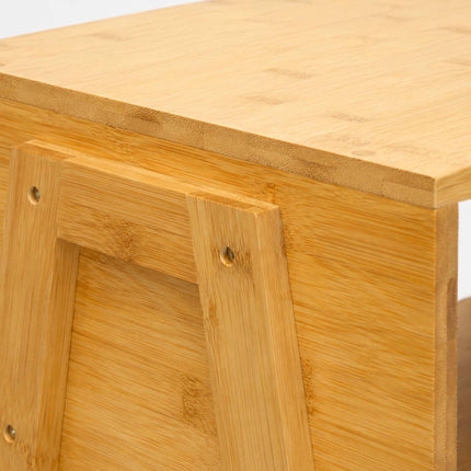 Stackable Bamboo Bedside Tables, Set of 2