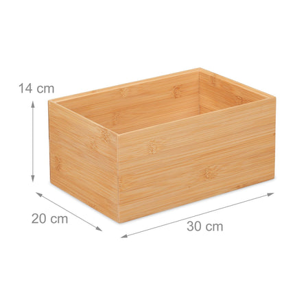 Stapelbare Bambus-Aufbewahrungsbox