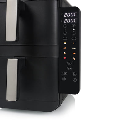 Stackable Dual Basket Air Fryer 2 x 4.5L with Sync Function, 2400W, 8 Programs