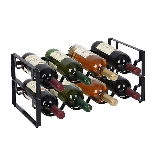Stackable Iron Wine Rack – Holds Multiple Bottles