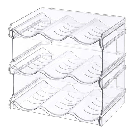 Stackable Modular Bottle Rack – 12-Bottle, Transparent