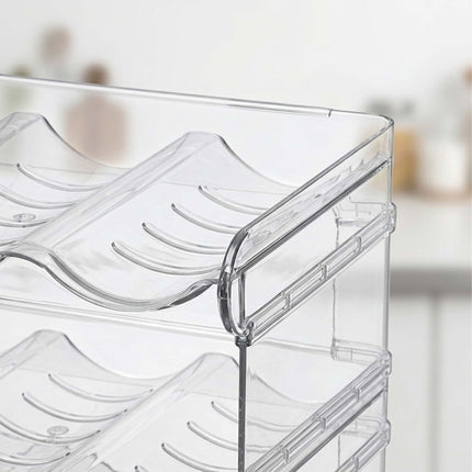 Stackable Modular Bottle Rack, Expandable, Transparent