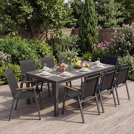 Stapelbare Gartenstühle 4er-Set, Metallgestell