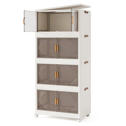 Stohovatelné úložné boxy s kolečky, objem 284 l