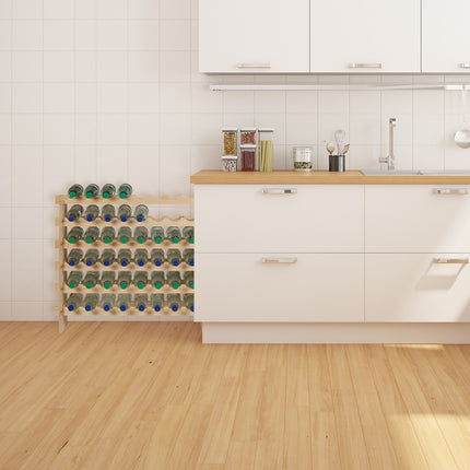 Stackable Wooden Wine Rack for 48 Bottles