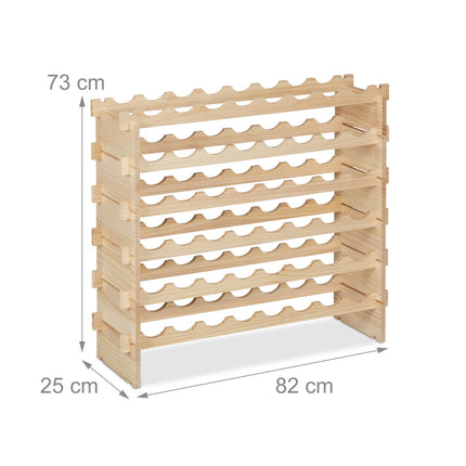 Stackable Wooden Wine Rack for 48 Bottles