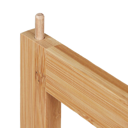 Stackable bamboo shoe rack