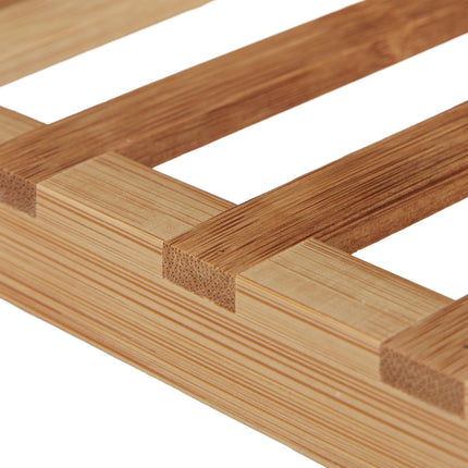 Stackable bamboo shoe rack