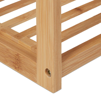 Stackable bamboo shoe rack