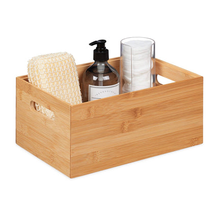 Stackable bamboo storage box