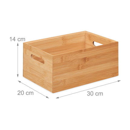 Stackable bamboo storage box