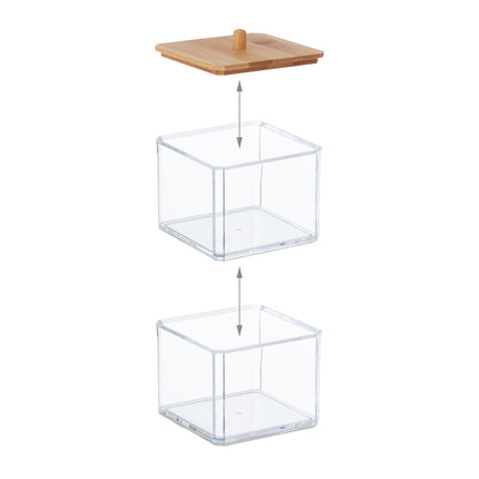 Stackable containers for cotton swabs