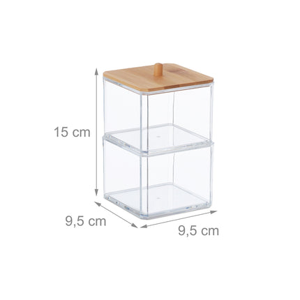 Stackable containers for cotton swabs