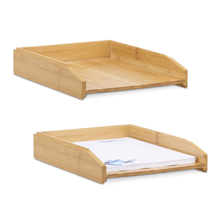 Stackable letter tray, set of 2
