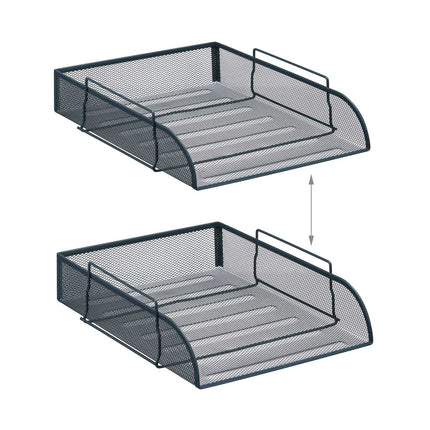 Stapelbare Dokumentenablage aus Metall