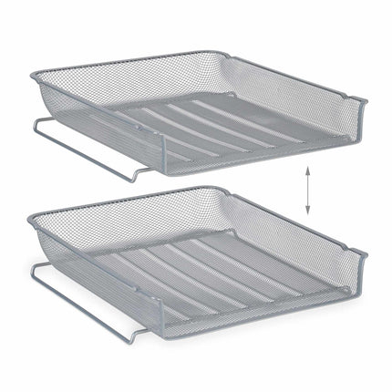 Stapelbare Dokumentenablage aus Metall