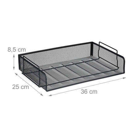 Stapelbare Dokumentenablage aus Metall