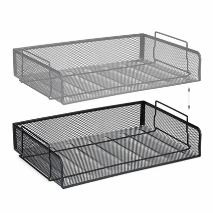 Stapelbare Dokumentenablage aus Metall