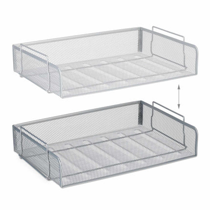 Stapelbare Dokumentenablage aus Metall