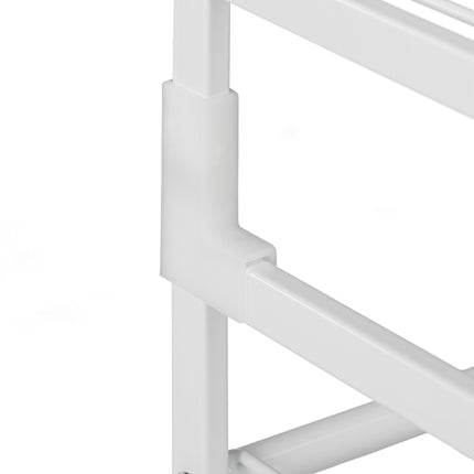 Stackable shoe shelf in metal