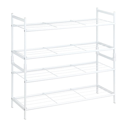 Stackable shoe shelf in metal