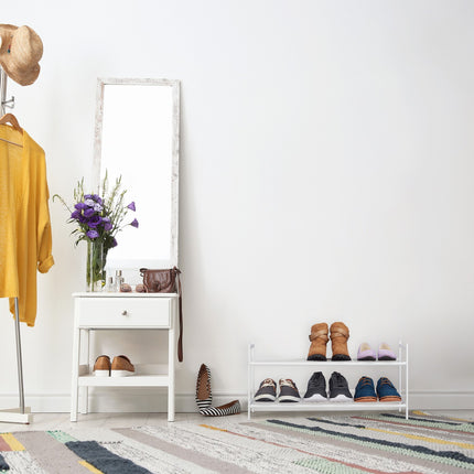 Étagère à chaussures empilable avec 2 étagères