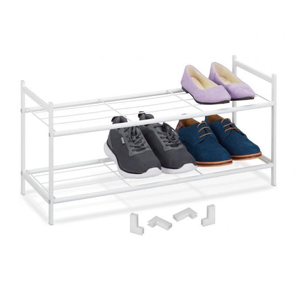 Étagère à chaussures empilable avec 2 étagères