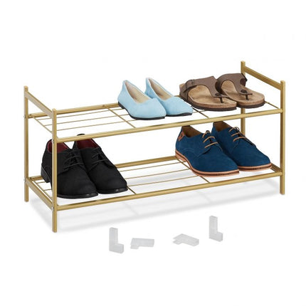 Étagère à chaussures empilable avec 2 étagères