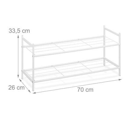 Étagère à chaussures empilable avec 2 étagères