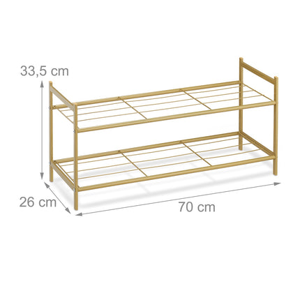 Étagère à chaussures empilable avec 2 étagères