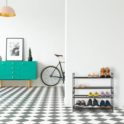 Étagère à chaussures empilable avec 2 étagères