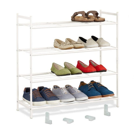 Étagère à chaussures empilable avec 4 étagères