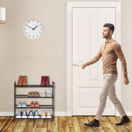 Stackable shoe shelf with 4 shelves