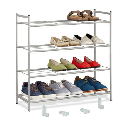 Stackable shoe shelf with 4 shelves