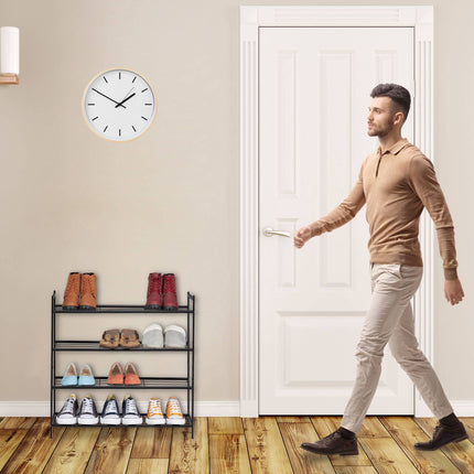 Étagère à chaussures empilable avec 4 étagères