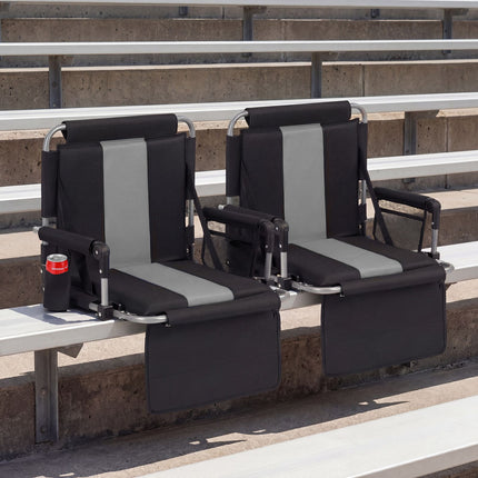 Stadium Seat With Backrest, Foldable, Cup Holder Bag