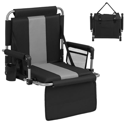 Stadium Seat With Backrest, Foldable, Cup Holder Bag