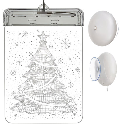 Buntglas LED 3D-Weihnachtsbaum 