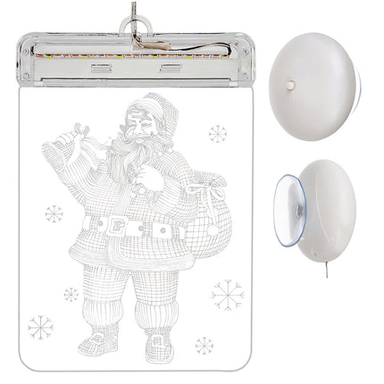 Stained glass LED 3D- Santa